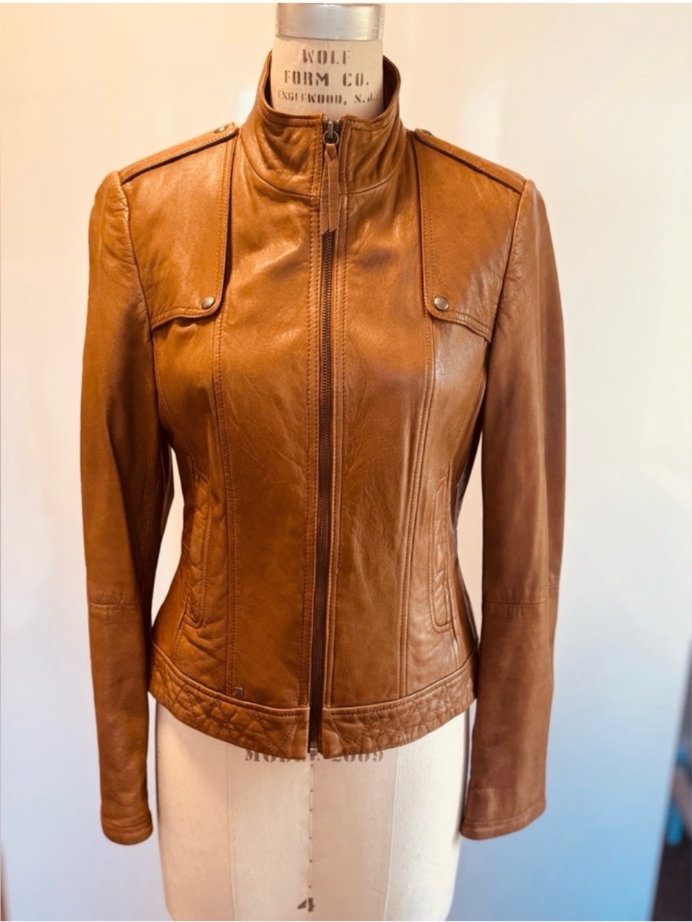 BOSS ORANGE Women's Brown Leather Jacket
